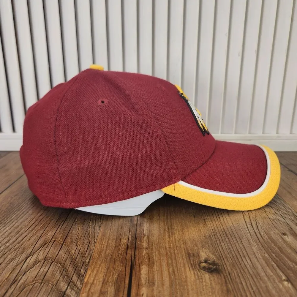 Washington Redskins New Era 39thirty Fitted S/M Hat Cap Burgundy Gold NFL Sports